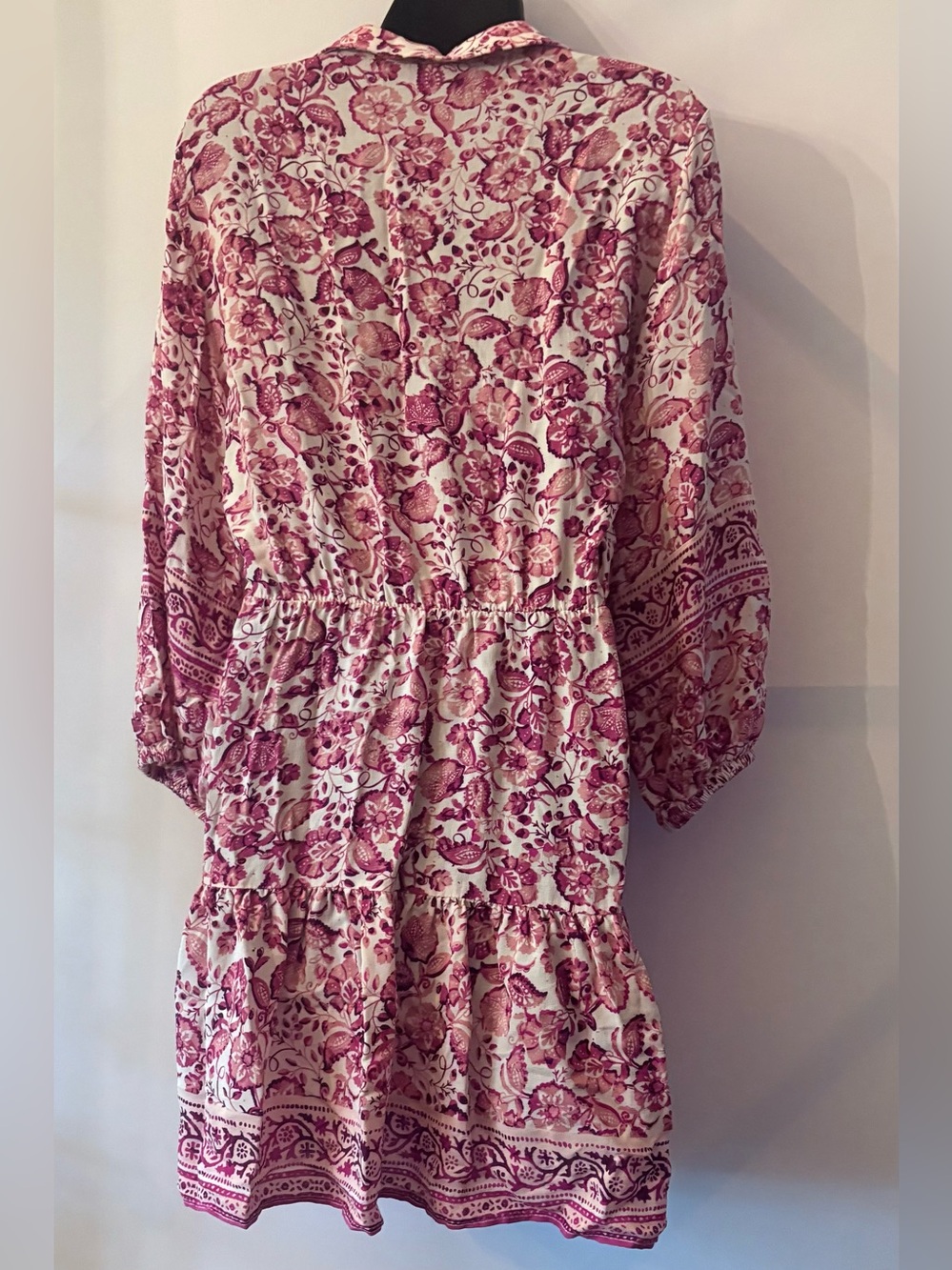 Zara Floral Balloon Sleeve Mini Dress - Picture 3 of 6